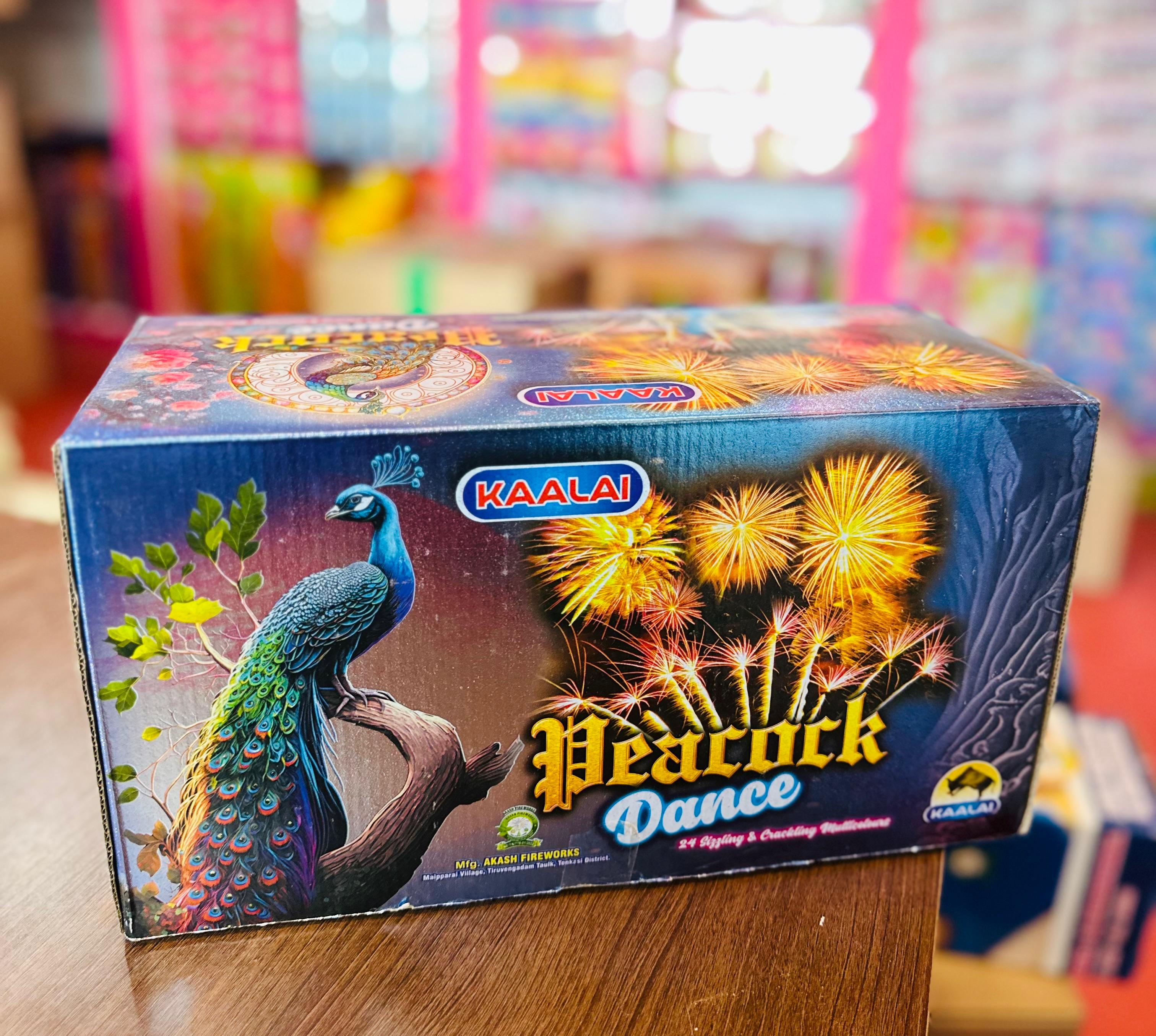 PEACOCK DANCE MULTICOLOUR CRACKLING WITH SIZZLING SHOTS